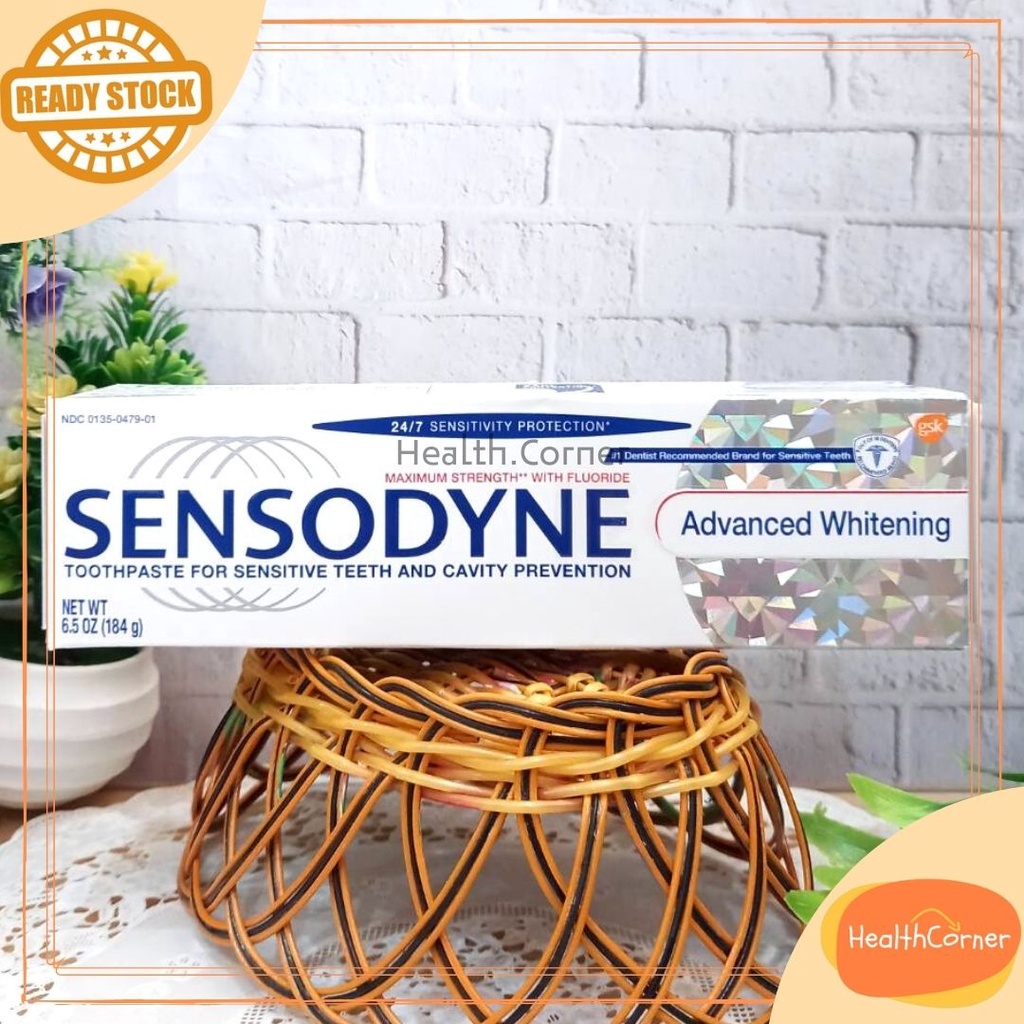 Sensodyne Advanced Whitening Toothpaste for Sensitive Teeth and Cavity Prevention 184gr