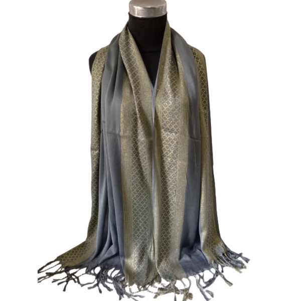 GOLDEN SCARF | SYAL PASHMINA SELENDANG BENANG GOLD POLOS-2