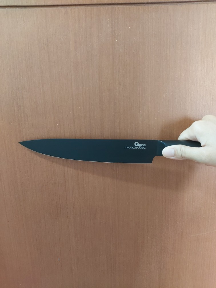Pisau Oxone Full Black Oxone Anodised Carving Knife 7 Ox-61d