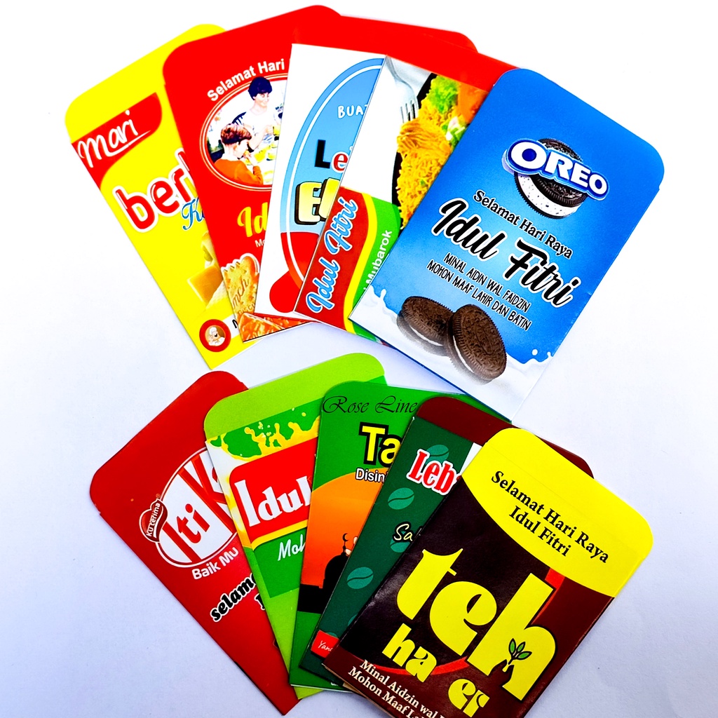 

Amplop THR Motif Snack Viral Ukuran Besar isi 10 pcs