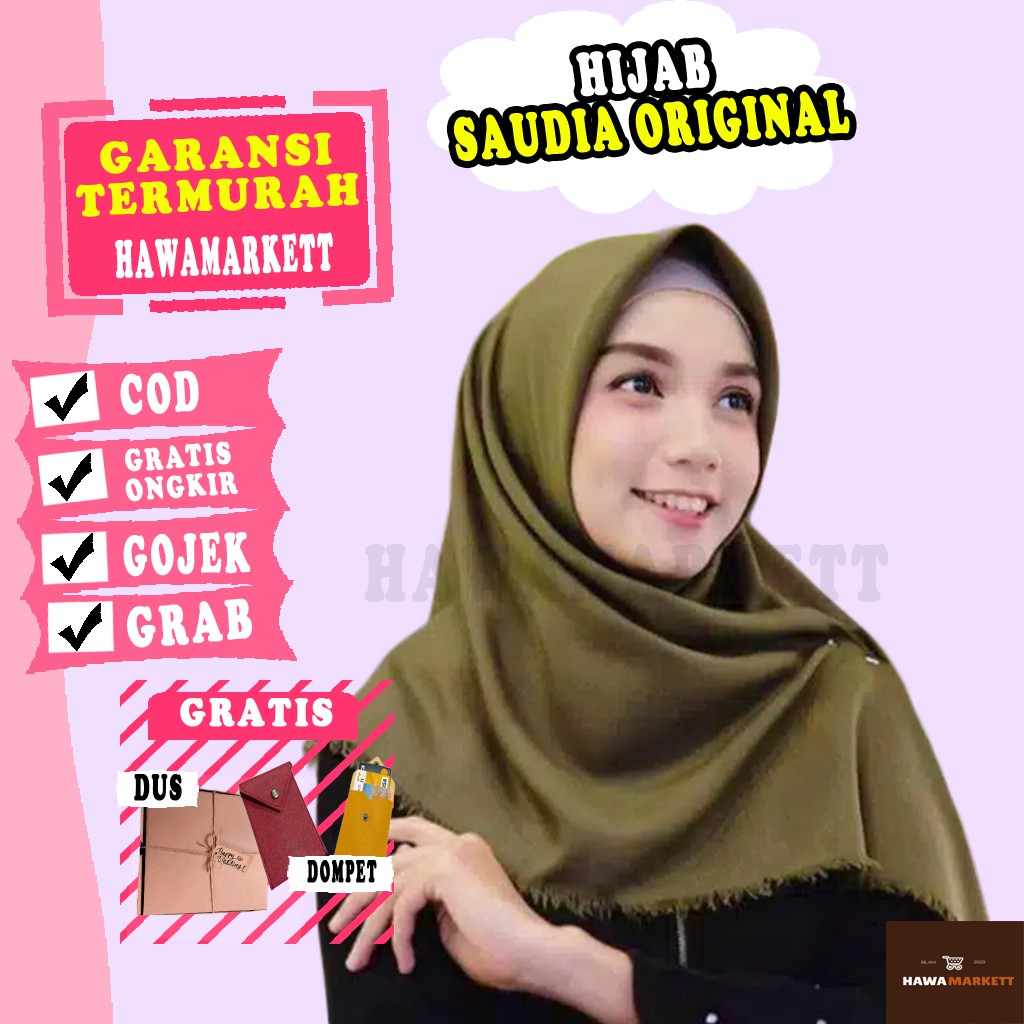 HAWAMARKETT - jilbab ansania saudia / kerudung saudia ansania / jilbab saudia rawis MAKASSAR PART I
