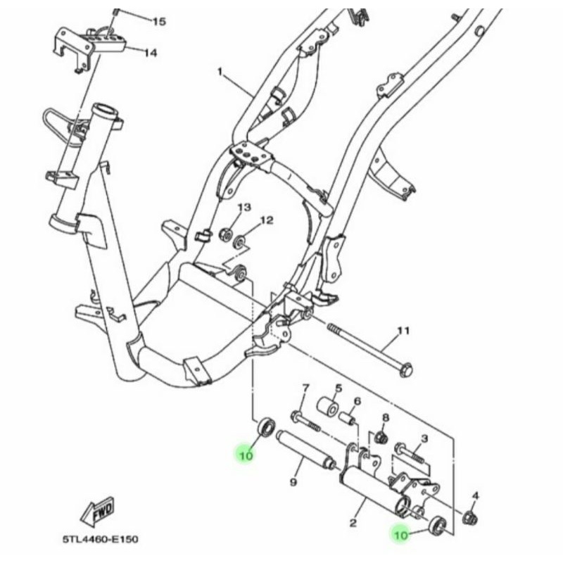 SATUAN LAHER BEARING ENGINE MONTING MIO SPORTY SMILE ORIGINAL ORI YAMAHA