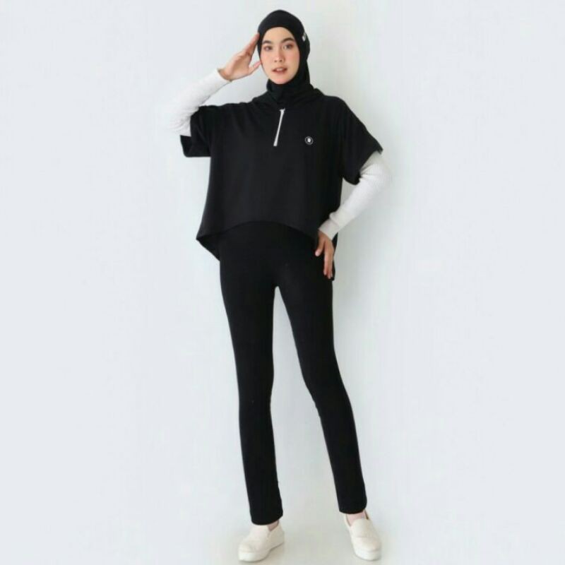 Asymmetric Hoodie Active Wear Sport Wear Jumper Olahraga 9-0237