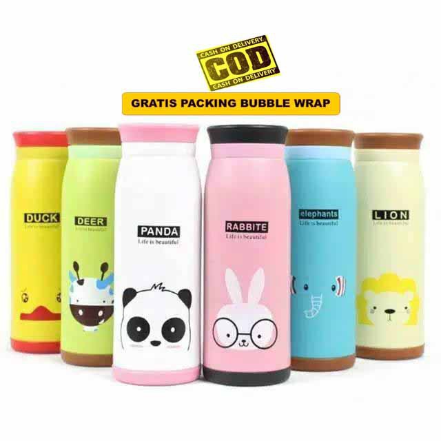 TERMOS ANIMAL BOTOL ANAK TERMOS PANAS DINGIN TAHAN LAMA ANTI TUMPAH [GRATIS PACKING BUBBLE]