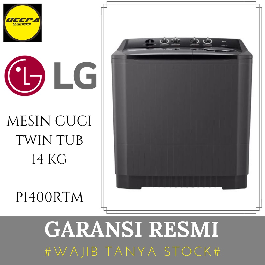 LG P1400RTM P-1400 RTM P1400RTM P1400 RTM Mesin Cuci 2 Tabung 14Kg - Deepa Elektronik