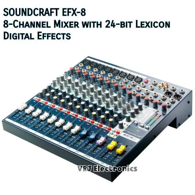 Mixer Audio SOUNDCRAFT EFX-8 8-Channel with 24-bit Lexicon Digital Effects EFX8 8 Channel 8Channel