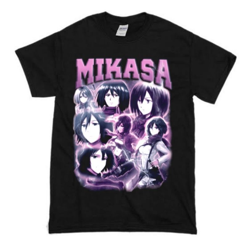 Kaos Anime Attack On Titan - Mikasa Ackerman | Kaos Mikasa Ackerman | Tshirt Anime Attack On Titan