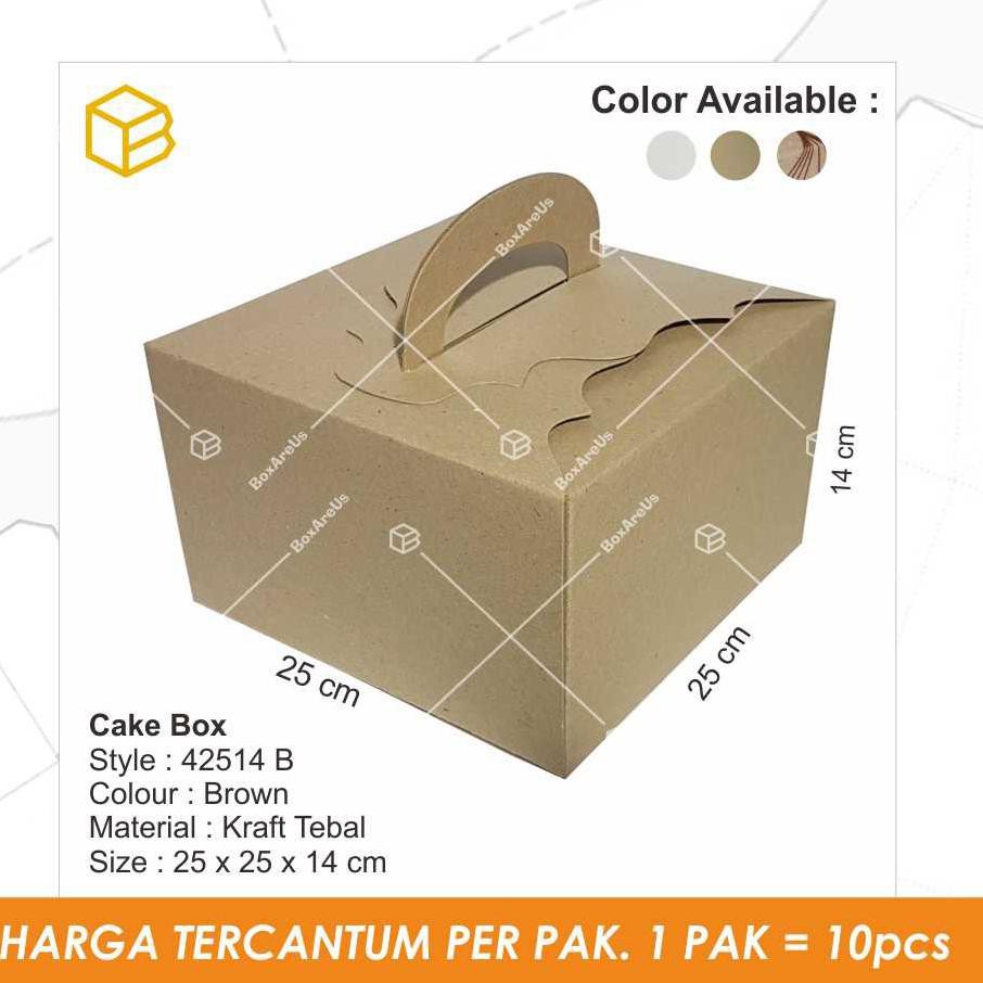 

Dapatkan Cake Box, Kotak Kue, Gable Box, Kemasan Packaging Hampers | 42514 BROWN (10pcs)