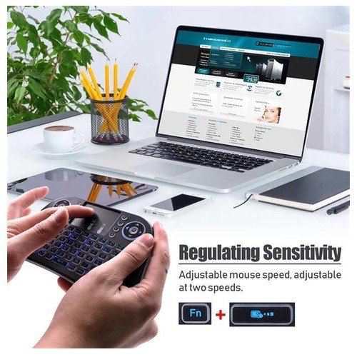 AKN88 - i10 Plus - Mini Wireless Keyboard and Touchpad RGB Backlit