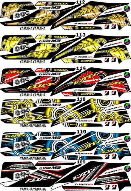 Sticker Striping Variasi Thailand Thailook Mio M3 125 Mio Z