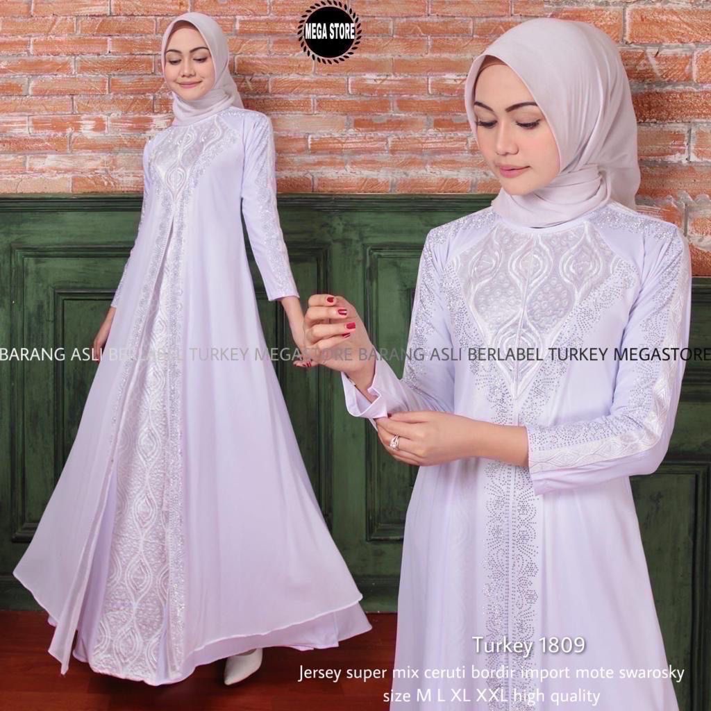 Gamis Abaya Turkey Ori Mega Store Best Seller Abaya Turki Megastore Terbaru Mewah