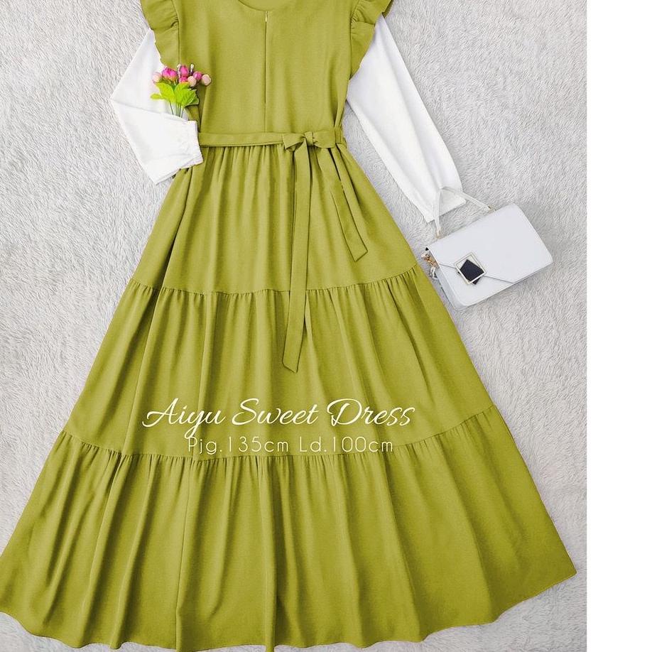 RECOMENDED Aiyu Sweet Dress/Pakaian Wanita/Dress/korea Style