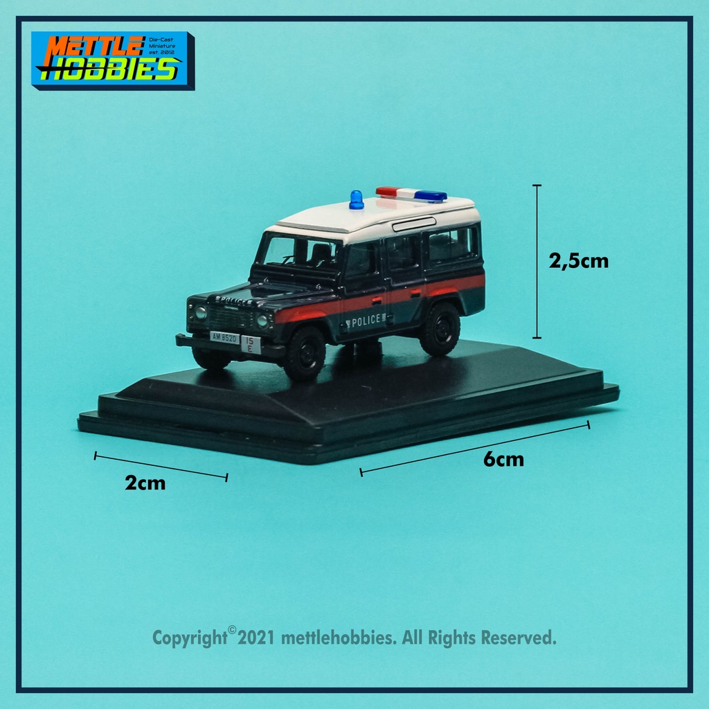 Oxford Land Rover Defender LWB Station Wagon Diecast Miniatur Replika Mobil 1/76