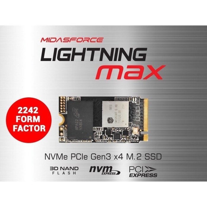 NVME 512GB MIDASFORCE 2242 PCIe Gen3 x4 SSD M2 NVME 512GB