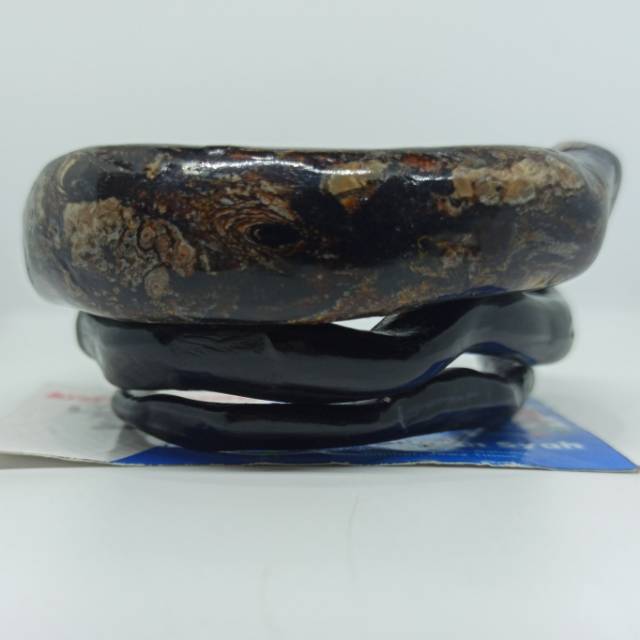 GELANG AKAR BAHAR HITAM JUMBO LILIT 3 BERLAPIS BATU ASLI