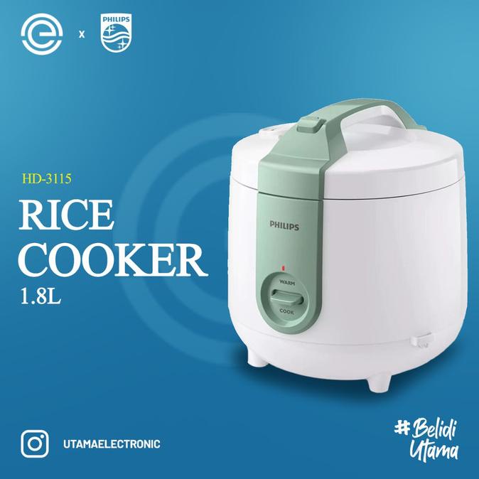 PHILIPS Rice Cooker 1,8 Liter - HD3115