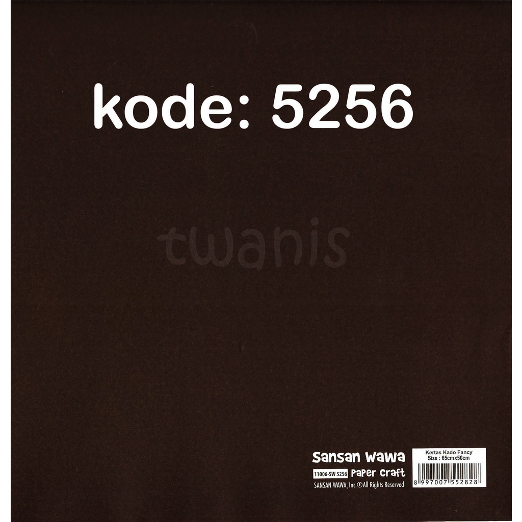 KERTAS KADO POLOS COKLAT TUA SANWA KODE 5256 ISI 25 LEMBAR BISA CAMPUR WARNA LAIN
