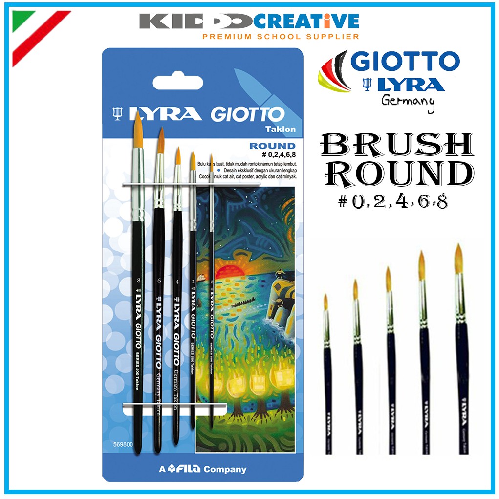 

LYRA BRUSH SET ROUND 00, 02, 04, 06, 08 RED