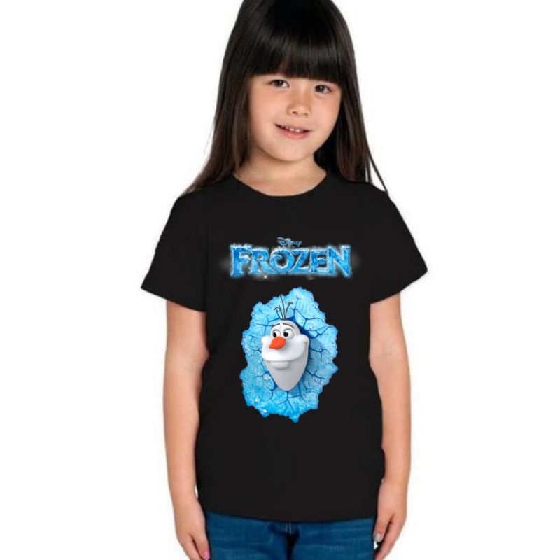 kaos anak perempuan frozen umur 1-12tahun/kaos anak perempuan