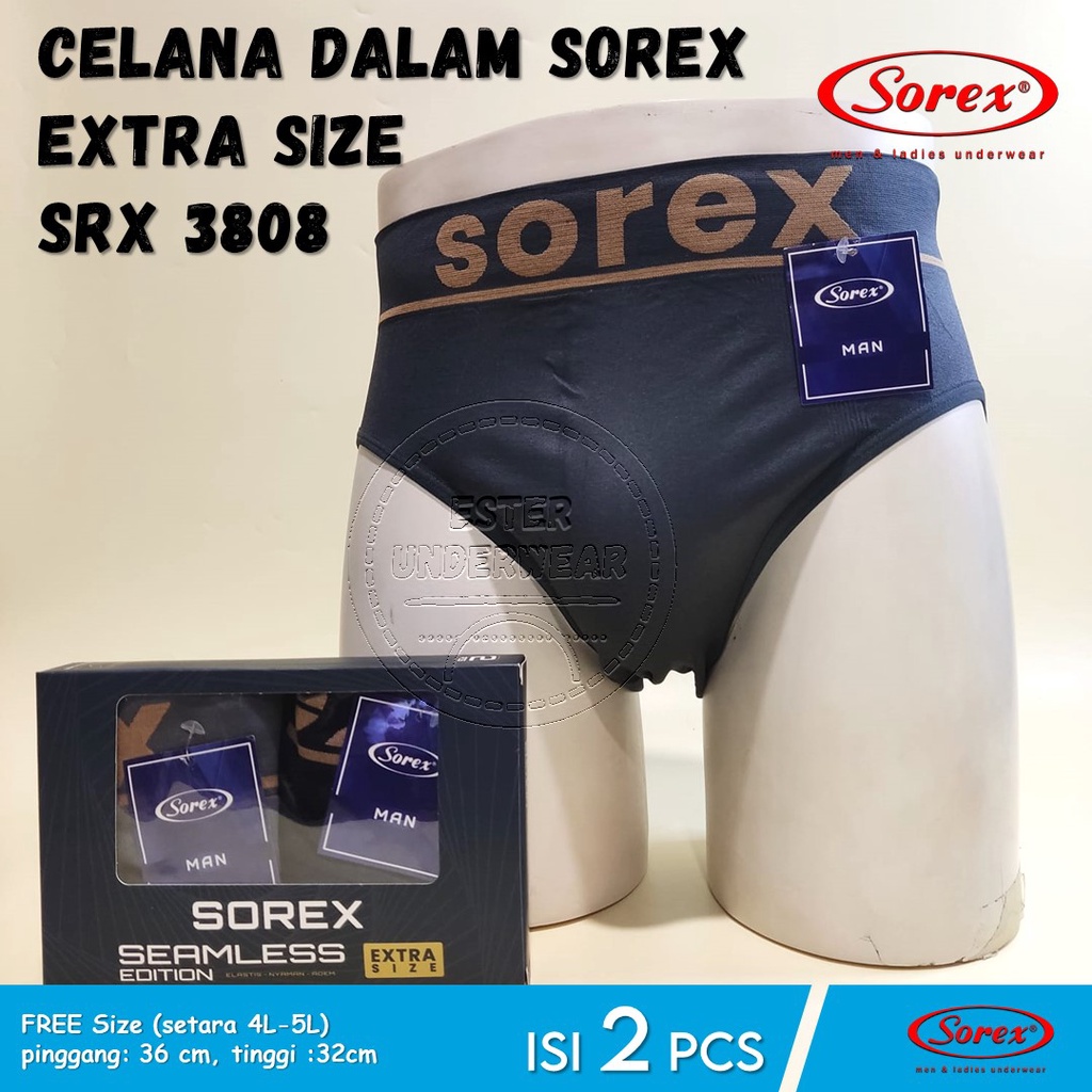 SOREX MAN SRX 3808 BIG SIZE  | CD PRIA EXTRA SIZE JUMBO RAJUT  Isi 2Pcs/Pack