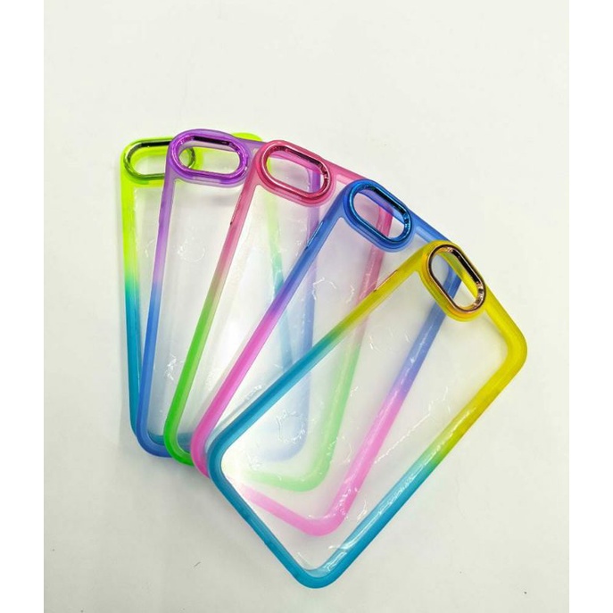 Softcase Rainbow Pastel Pro Camera Iph 7 6+ 7+ X XR 11 11 Pro Max 12 Pro Max