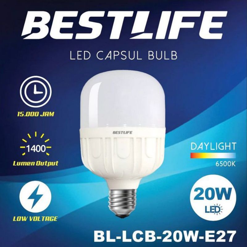 LAMPU KAPSUL BOHLAM CAPSUL AMAN DIKIRIM LED CAPSULE 20 W BESTLIFE BL-LCB-20W