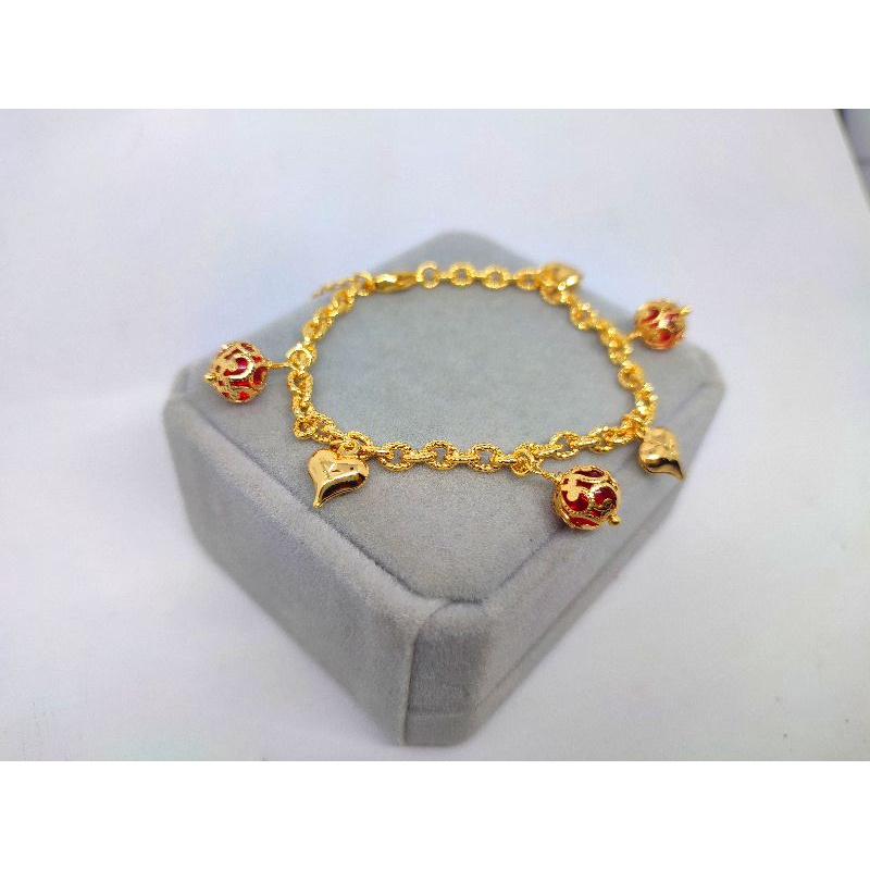 Gelang wanita dewasa rantai Terbaru anti karat lapis emas 24k COD