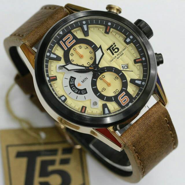 JAM TANGAN T5 H3630 PRIA CHRONOGRAPH ORIGINAL TAHAN AIR