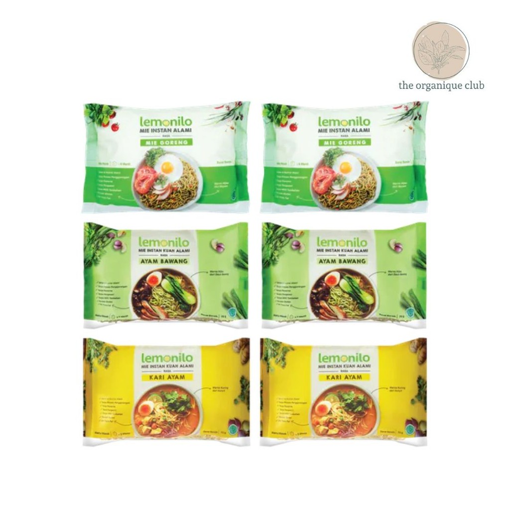 

Lemonilo Mie Instan Alami 70gr (paket isi 6) goreng dan kuah