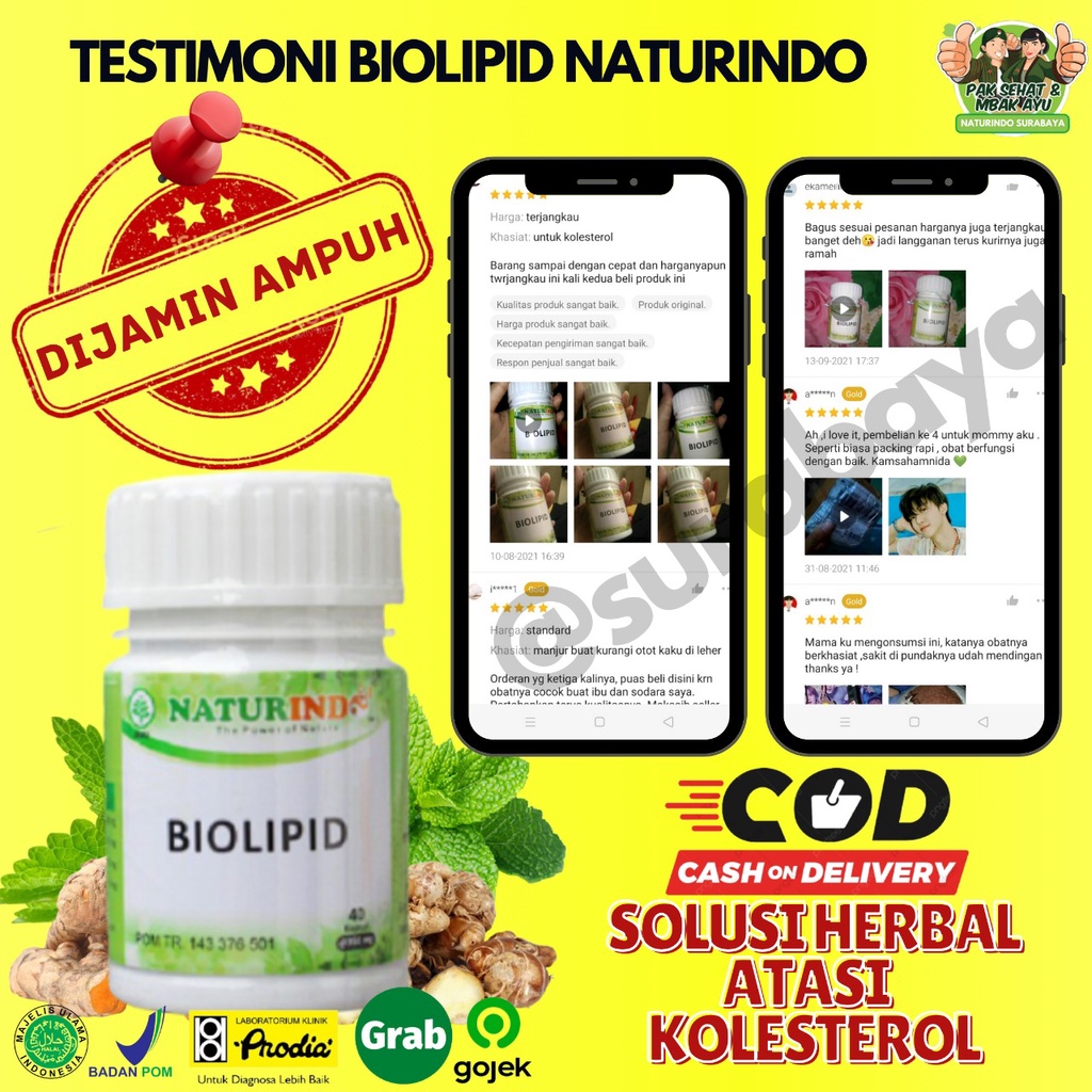 Obat Penurun Kolestrol Kolesterol Tinggi 250 Asam Urat Obat Herbal Penurun Kolestrol Jahat Darah Tinggi Obat Penghancur Lemak Darah Herbal Ampuh Menurunkan Kolesterol Bpom Jamu Kolestrol Stroke Jantung Koroner Tradisional Biolipid Naturindo Surabaya-8