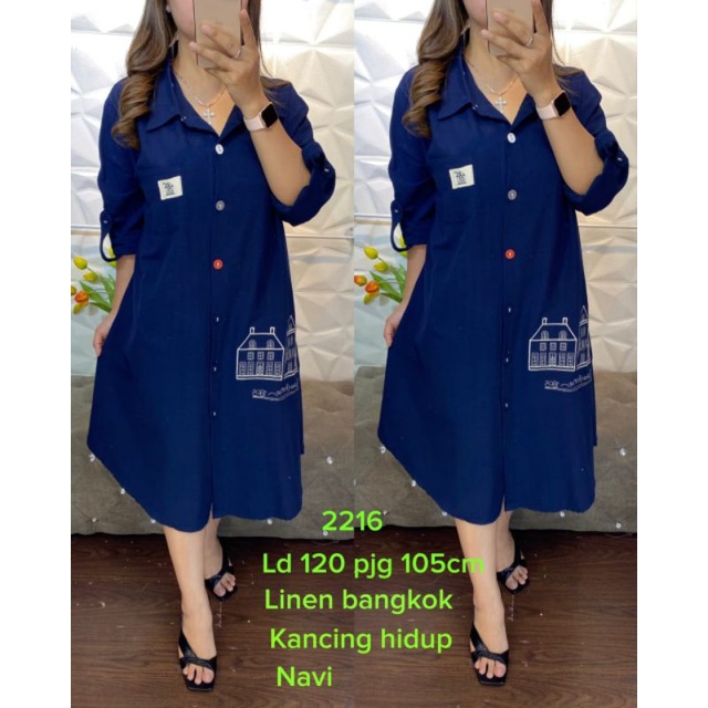 2216 tunik linen bangkok