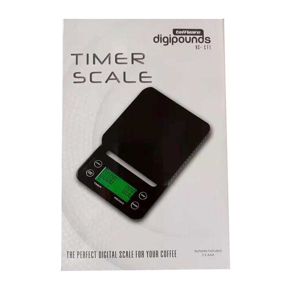 Taffware Digipounds Timbangan Dapur 3kg 0.1g dengan Timer - NS-CF1