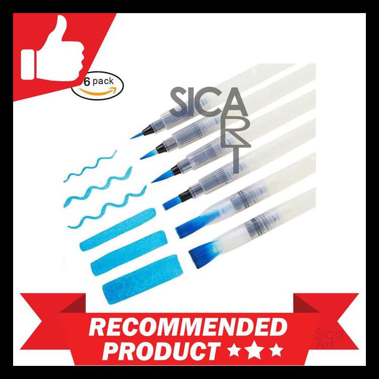 

STOK BARU KUAS LUKIS CAT AIR WATER BRUSH REFILLABLE 6PCS PERALATAN MELUKIS MURAH TERLENGKAP