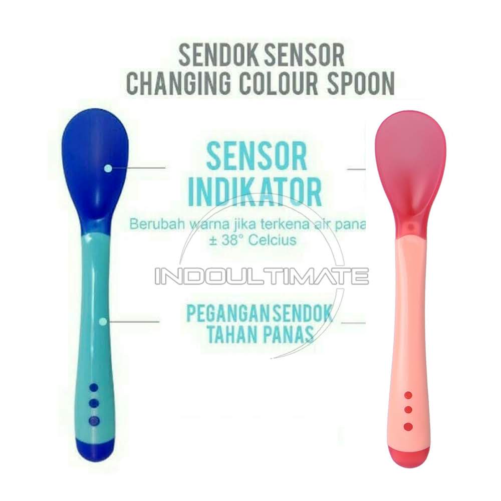 SDB-03 2pc Sendok SENSOR makan Bayi BPA FREE peralatan makan bayi mpasi biskuit bayi