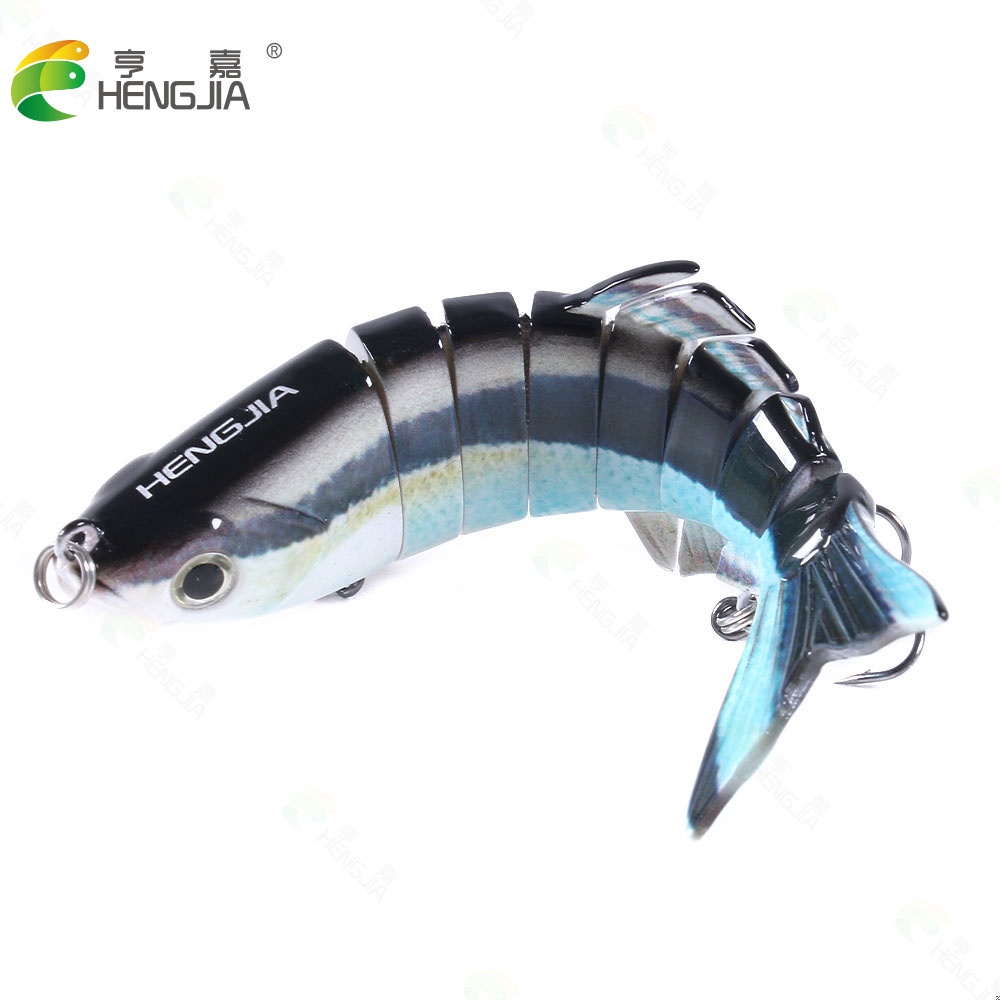 HENGJIA New 1PCS 11cm/22.5g Umpan Pancing Minnow Fishing Lures Wobblers 8 Segments Swimbait Hard Crankbait Fishing Bait Tackle