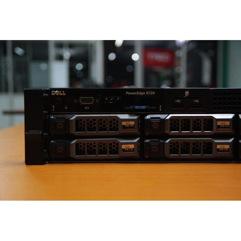 SERVER DELL POWEREDGE R720 2U RAM 32GB XEON 2650 16 CORE RAID CARD H310 DUAL POWER SUPPLY REDUNDANT