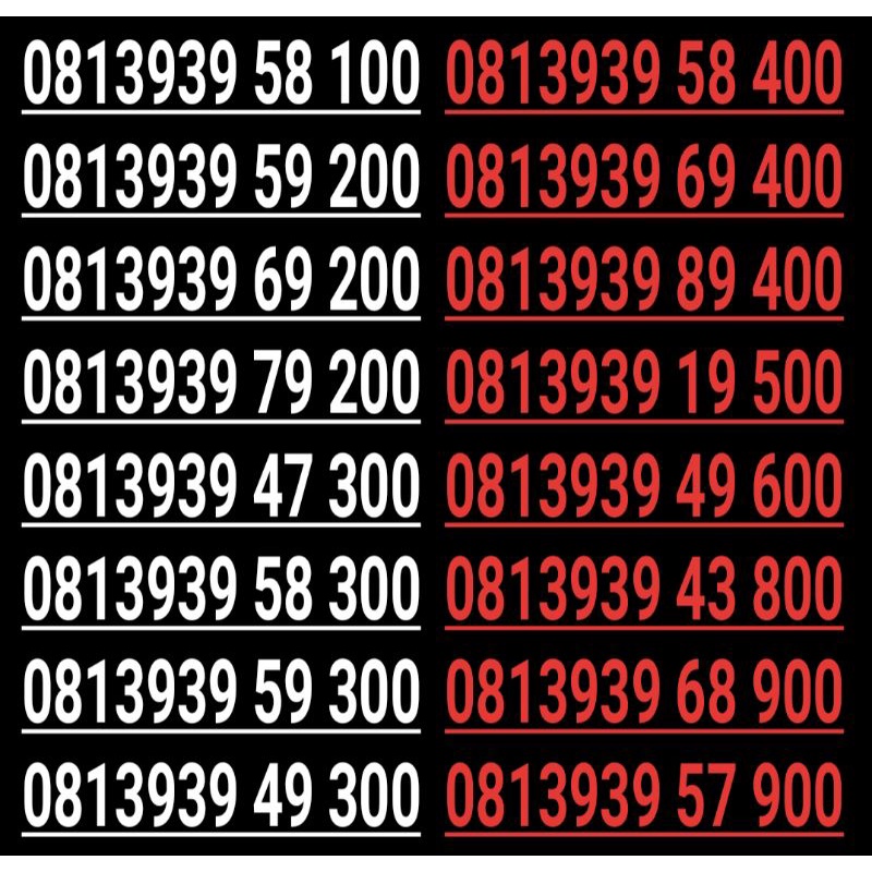 nomer cantik simpati ekor ratusan