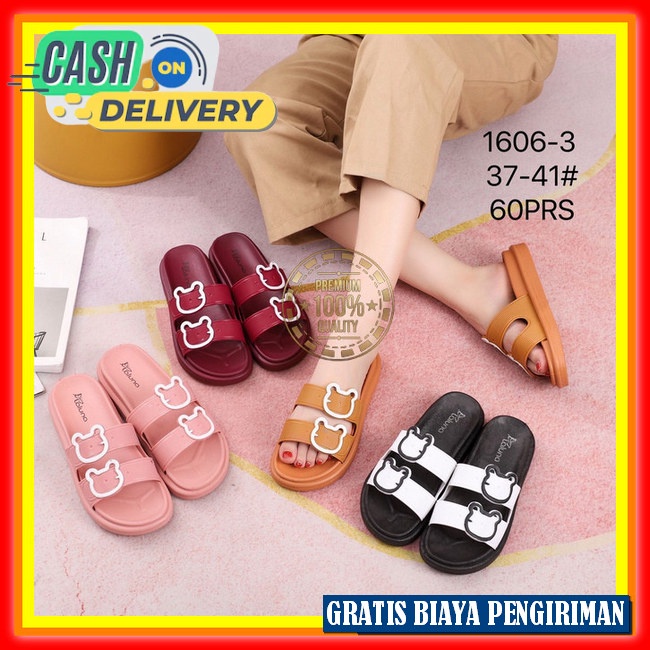 Shoes Jely Santai Import Sendal Slop Cewek Karet Terbaru Sandal Jelly Murah Wanita Korea Sendal Selo