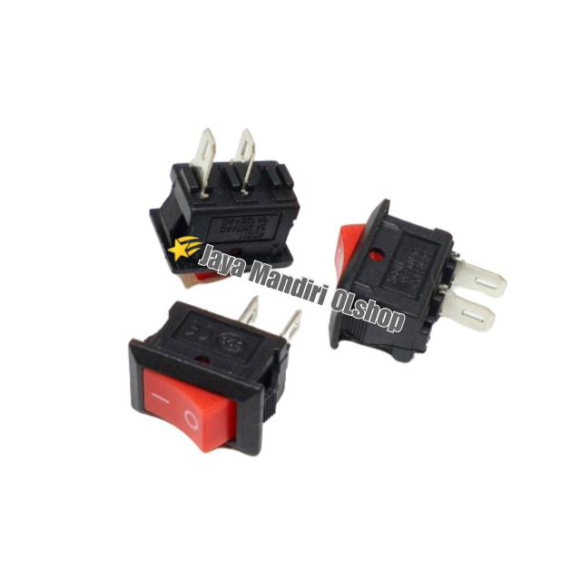 Saklar Rocker Switch Mini ON - OFF 2 Pin / Switch Mini 2 Kaki Merah