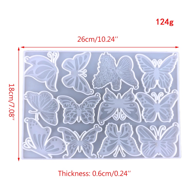 Siy Cetakan Resin Bentuk Kupu-Kupu DIY Untuk Gantungan Kunci Wanita