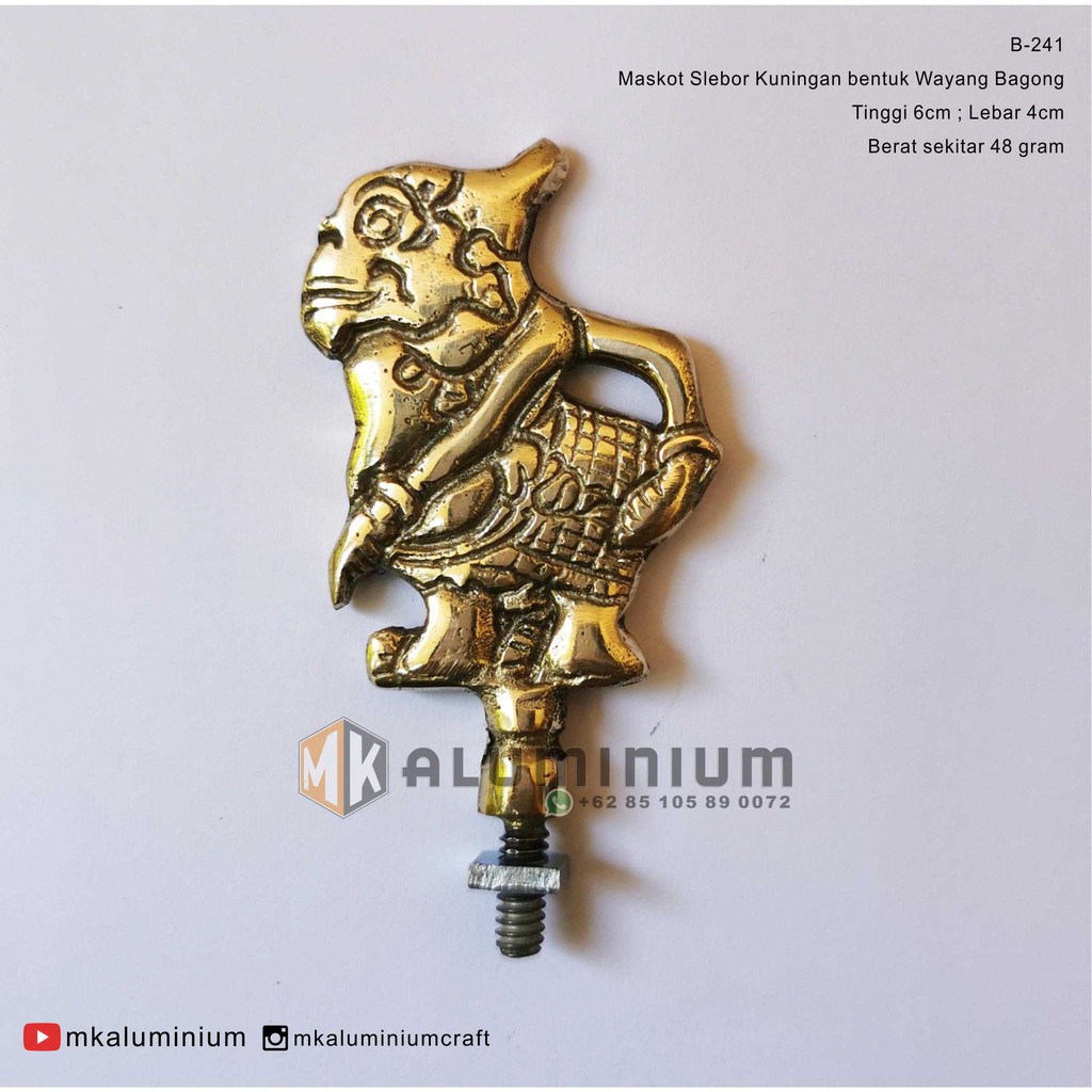 Maskot Bagong - Maskot Slebor Sepeda Onthel Kuningan - Spakbor Bagong B-240 MK ALuminium