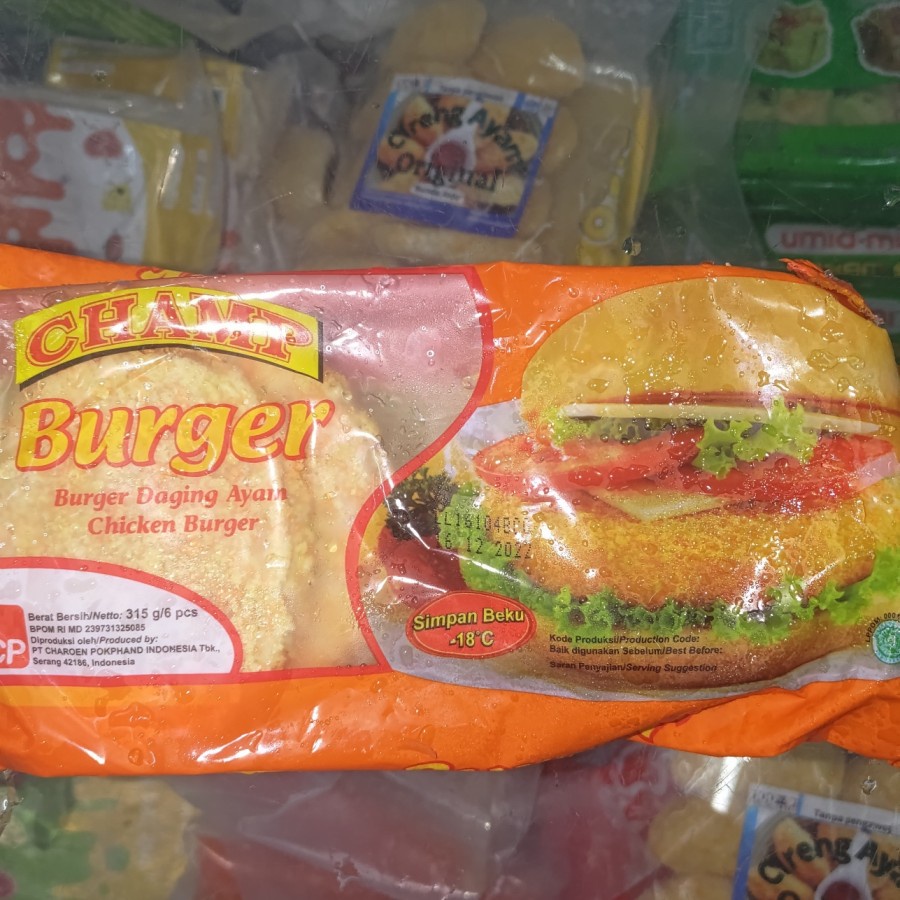

Champ burger ayam isi 6 315 gr