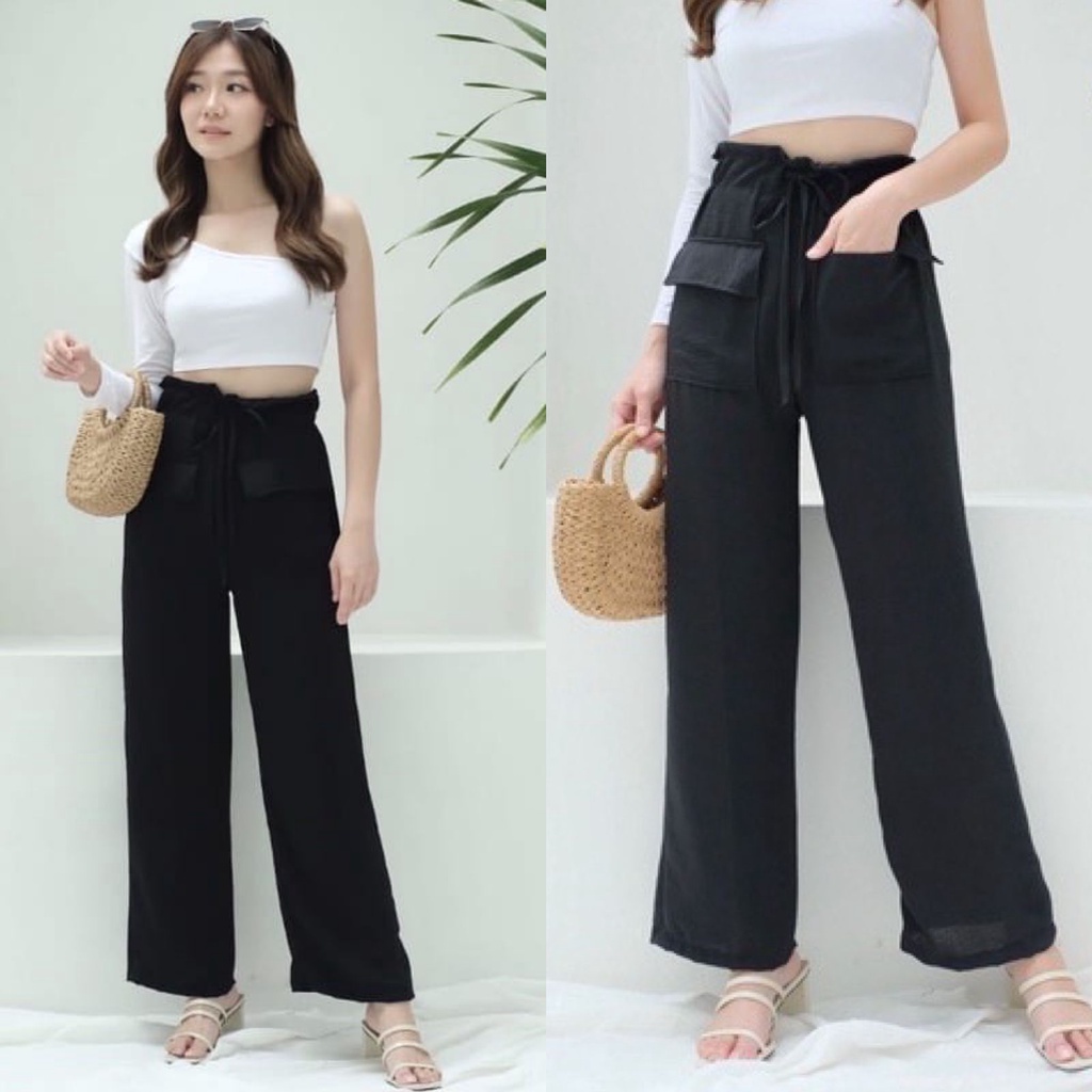 1KG MUAT 4PCS | DREAMY KULOT JUMBO POKET AIRFLOW HITS OOTD KOREAN STYLE FASHION GROSIR WANITA TERMURAH