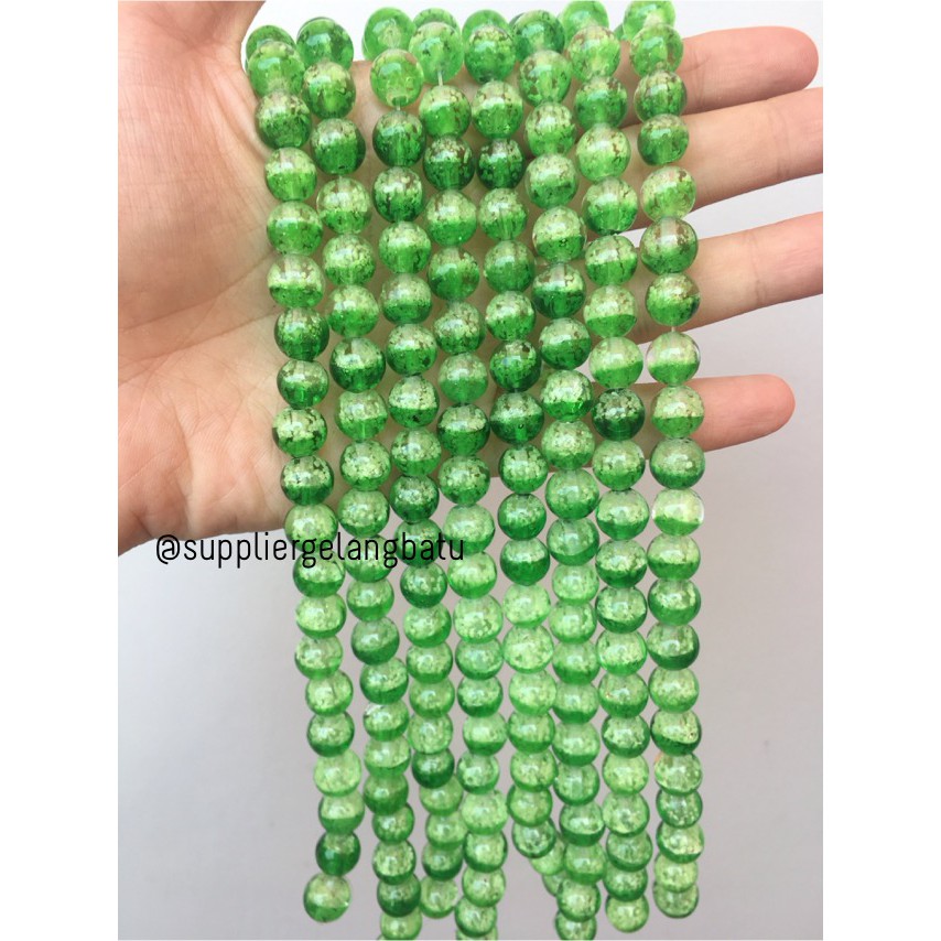 kristal GID HIJAU TUA 10mm glow in the dark fosfor IJO premium crystal green hornet aksesoris model