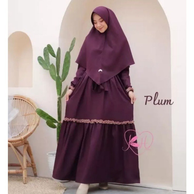 LW Gamis syari terbaru model pesta kekinian baju gamis wanita lengkap dengan hijab busuk syar'i