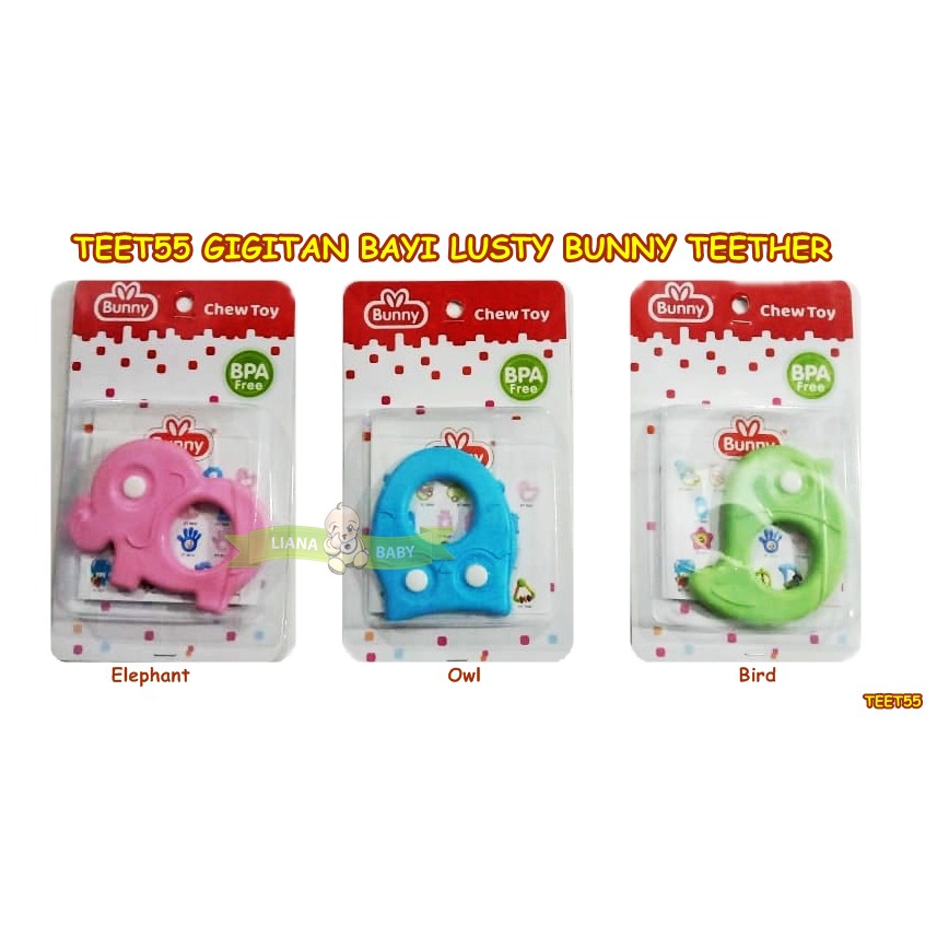 TEET55 GIGITAN BAYI LUSTY BUNNY TEETHER ADT 8004,5,6