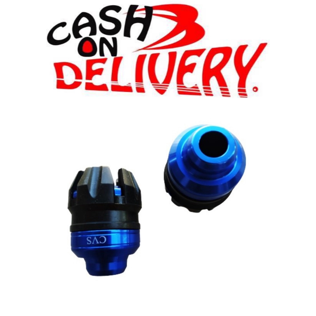 BIRU [PROMO] Jalu As Roda Depan CNC Model Bulat/Buah naga universal