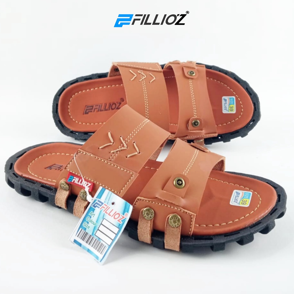 Sandal Pria Kulit Casual Fillioz Original F74 Trend Terbaru