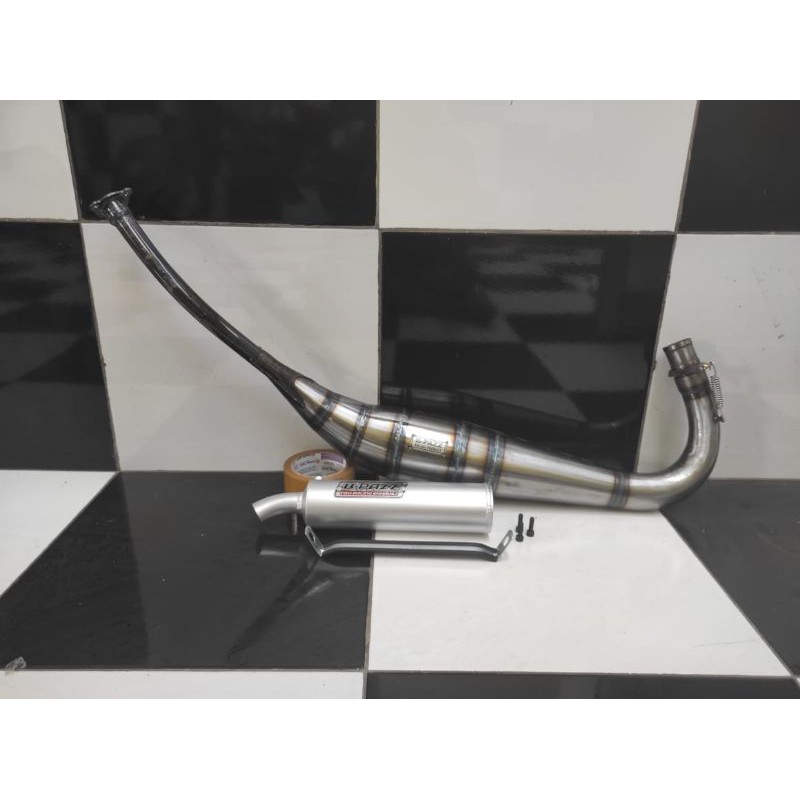 Knalpot BPAZZ Model Kolong Suzuki Satria 2tak Bahan Galvanis Original B-PAZZ