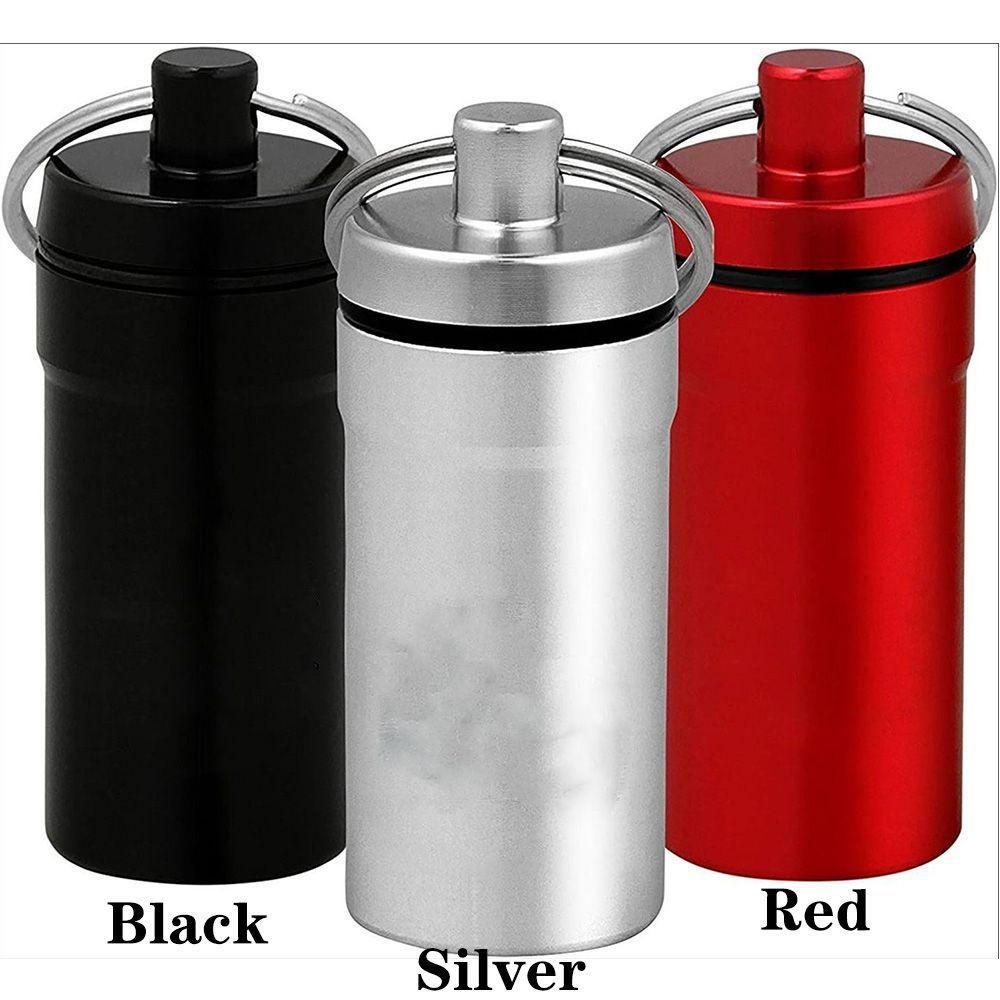 Top Pill Box EDC Sealed Aluminium Gantungan Kunci Obat Outdoor
